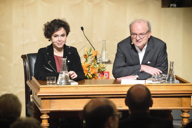 Von links: Autorin Anna Goldenberg, Verlagsleiter Paul Zsolnay Verlag Herbert Ohrlinger