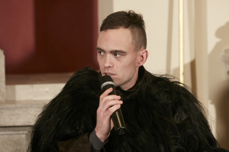 Marcel Delija Obmann der Klagenfurter Krampusgruppe "Lords of Darkness"