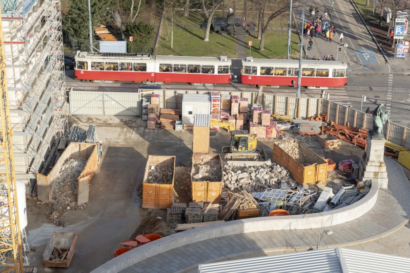 Hinter dem Bauzaun - Stadiongasse