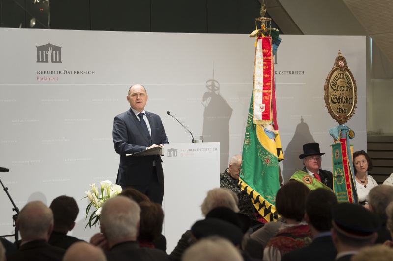 Am Rednerpult: Nationalratspräsident Wolfgang Sobotka (V)