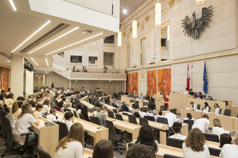 Blick Richtung SitzungsteilnehmerInnen