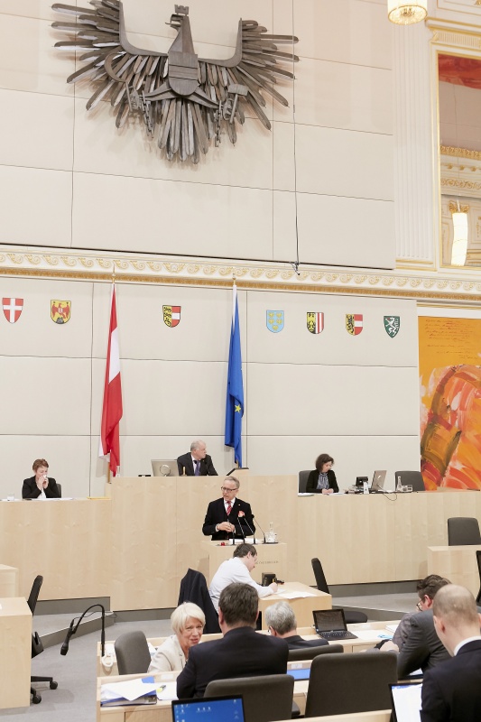 Bundesrat Rudolf Kaske (S) am Rednerpult