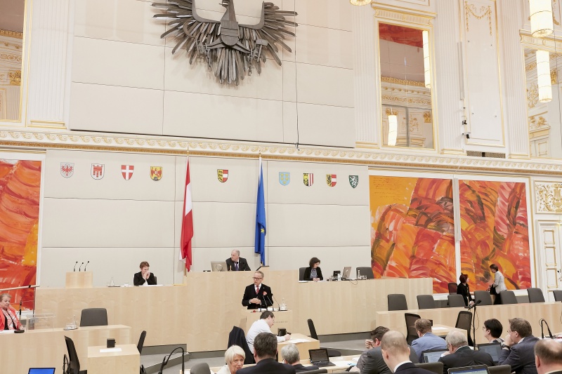 Bundesrat Rudolf Kaske (S) am Rednerpult