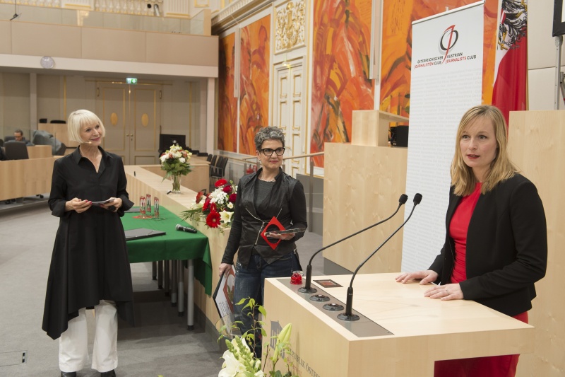 Am Rednerpult: Anna Reich, Wiener Linien