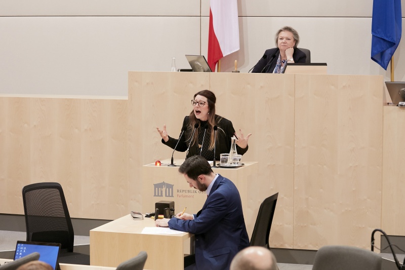 Am Rednerpult: Nationalratsabgeordnete Katharina Kucharowits (S)