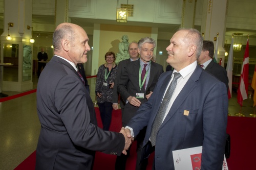 From left: President of the Austrian National Council Wolfgang Sobotka, President of the Riigikogu (Parliament of Estonia) Henn Põlluaas
