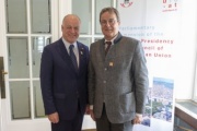 From left: President of the Austrian Federal Council Ingo Appé and Council of States Speaker Jean-René Fournier of Switzerland