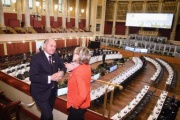 From Left: President of the Austrian National Council Wolfgang Sobotka, First Vice President of the Eupean Parliament Mairead McGuinness