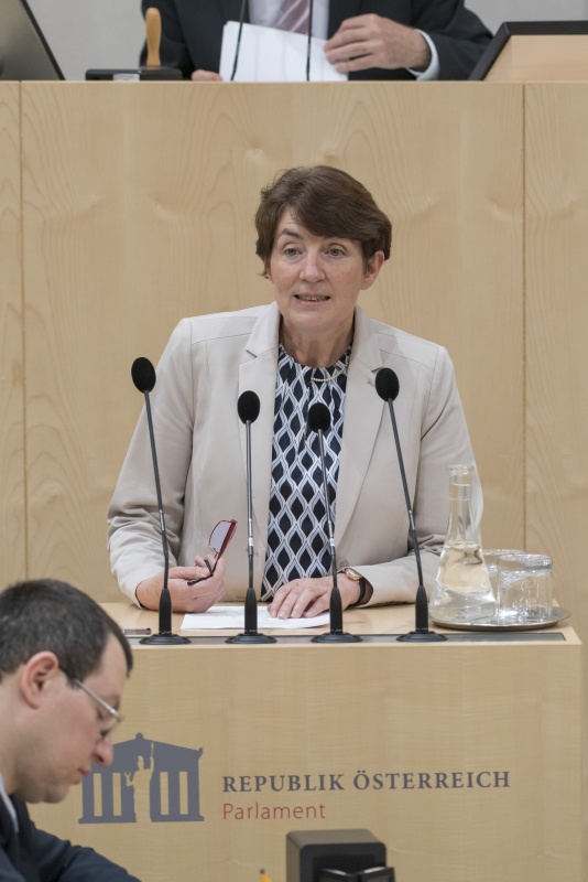 Bundesrätin Andrea Holzner (V) am Rednerpult