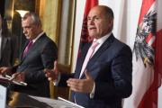 Von links: Parlamentspräsident der Republik Albanien Gramoz Ruçi, Nationalratspräsident Wolfgang Sobotka (V)