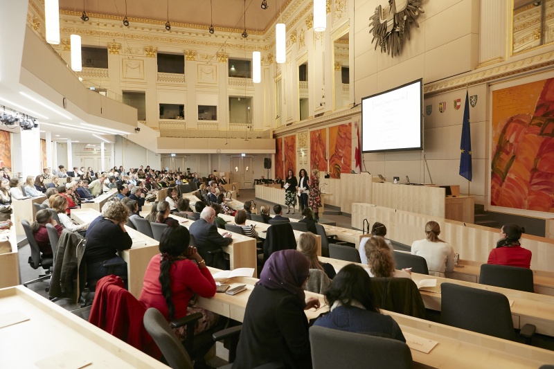 Vorstellung der Themen, von rechts: Isabella Krassnitzer, Alice Herzog,  Sandra Szabo