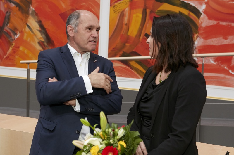 von links: Nationalratspräsident Wolfgang Sobotka (V), Sandra Szabo