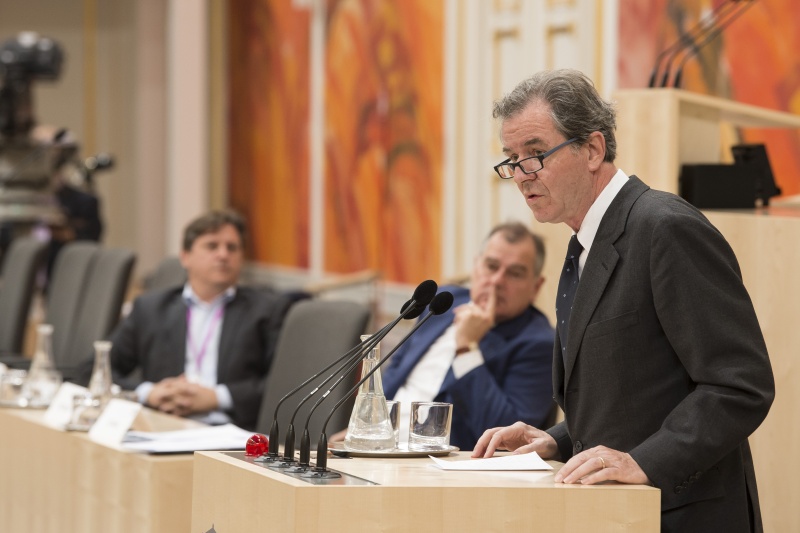 Am Rednerpult: Michael Staudinger, Direktor der Zentralanstalt für Meteorologie und Geodynamik