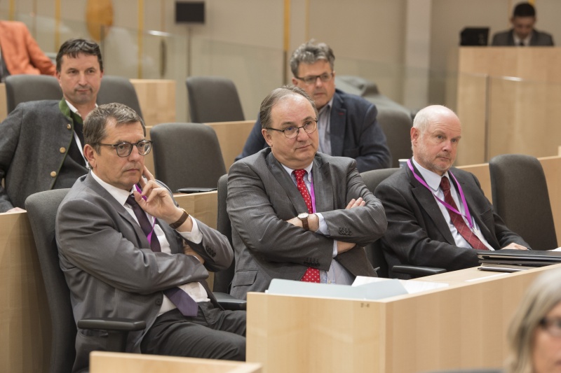 Von links: Helmut Herlicska, Wasserleitungsverband Nördliches Burgenland, Geschäftsführer, Christian Onz, Wirtschafts- und Umweltrecht bei Onz, Kraemmer, Hüttler Rechtsanwälte GmbH, Rechtsanwalt,  Max Kuderna, wpa Beratende Ingenieure GmbH