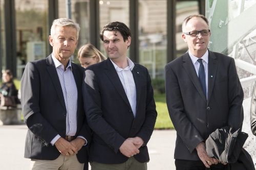 Von links: Nationalratsabgeordneter Reinhold Lopatka (V), Nationalratsabgeordneter Christoph Zarits (V), Nationalratsabgeordneter Karl Schmidhofer (V)