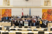 Gruppenfoto mit allen TeilnehmerInnen am Lehrlingsparlament