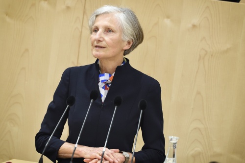 Nationalratsabgeordnete Irmgard Griss (N) am Rednerpult