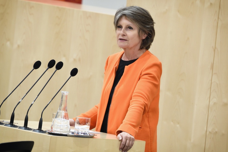 Nationalratsabgeordnete Andrea Kuntzl (S) am Rednerpult