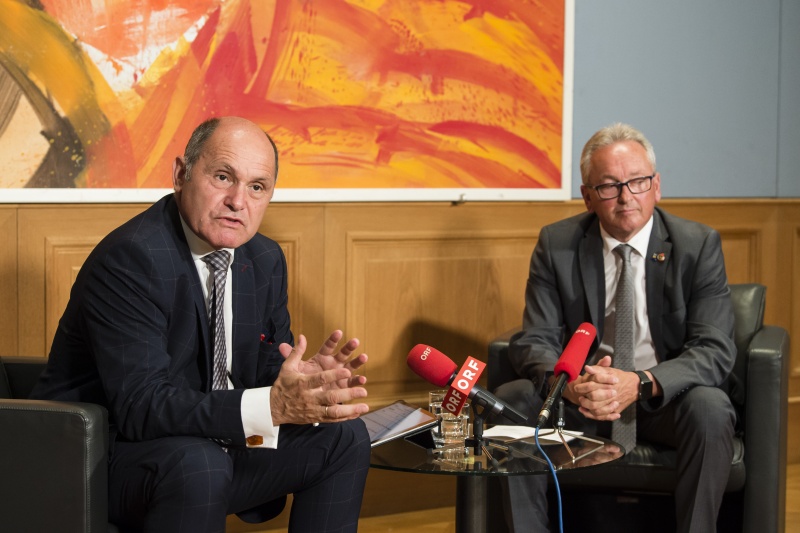 Von links: Nationalratspräsident Wolfgang Sobotka (V), Bundesratspräsident Karl Bader (V)