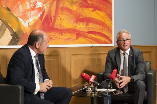 Von links: Nationalratspräsident Wolfgang Sobotka (V), Bundesratspräsident Karl Bader (V)