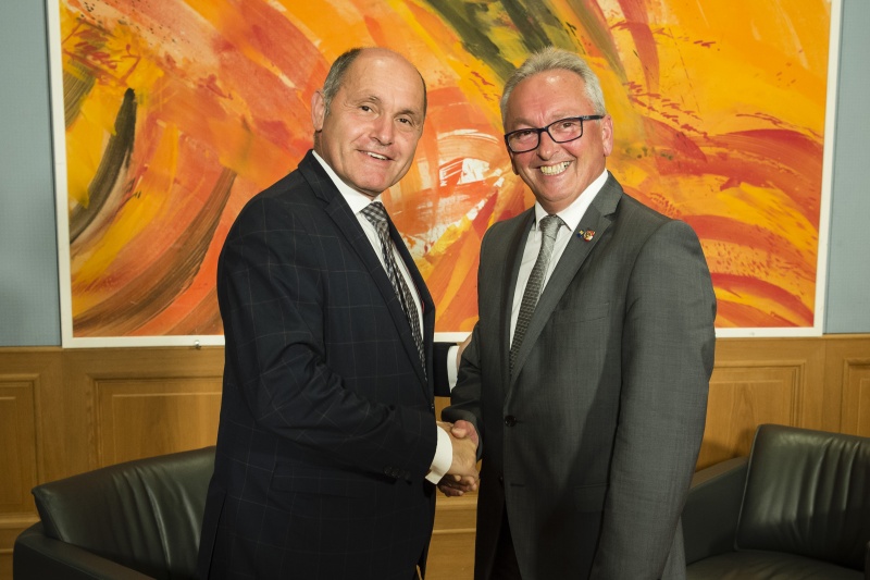 Von links: Nationalratspräsident Wolfgang Sobotka (V), Bundesratspräsident Karl Bader (V)