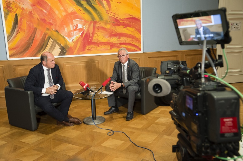 Von links: Nationalratspräsident Wolfgang Sobotka (V), Bundesratspräsident Karl Bader (V)