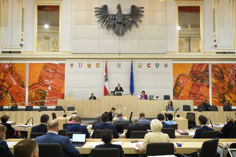Bundesratspräsident Karl Bader (V) am Wort