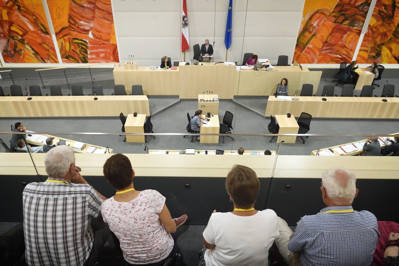 Blick von der BesucherInnengalerie