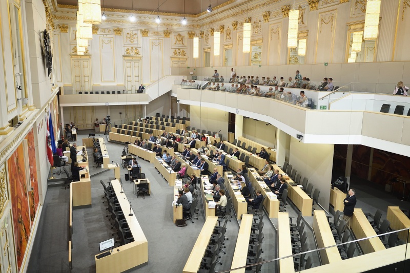 Blick von der BesucherInnengalerie