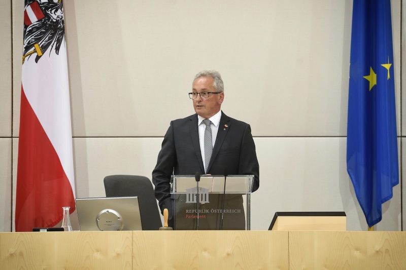 Bundesratspräsident Karl Bader (V) am Wort