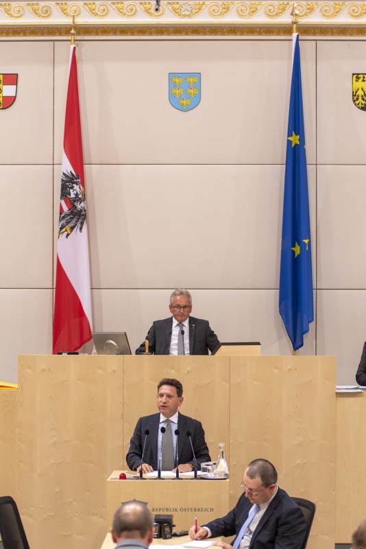 Bundesrat Bernd Saurer (F) am Wort