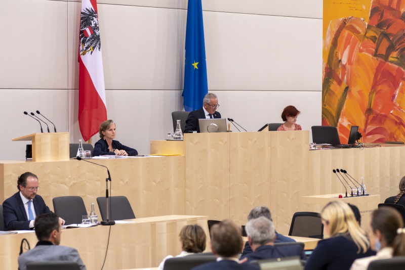 Präsident des Bundesrates Karl Bader (V) bei seinem ersten Vorsitz