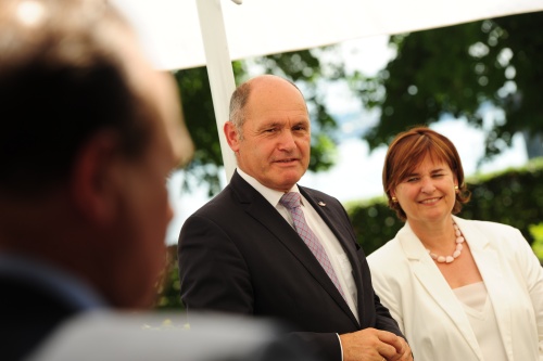 Von links: Nationalratspräsident Wolfgang Sobotka (V), Marina Carobbio Guscetti