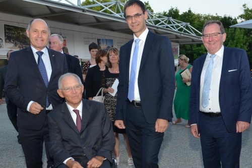 Von links: Nationalratspräsident Wolfgang Sobotka (V), Woflgang Schäuble, Landeshauptmann Vorarlberg Markus Wallner,