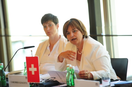 Konferenz der ParlamentspräsidentInnen - Marina Carobbio Guscetti (rechts)