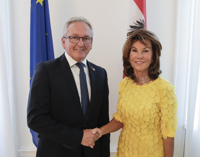 Von links: Bundesratspräsident Karl Bader (V) und Bundeskanzlerin Brigitte Bierlein