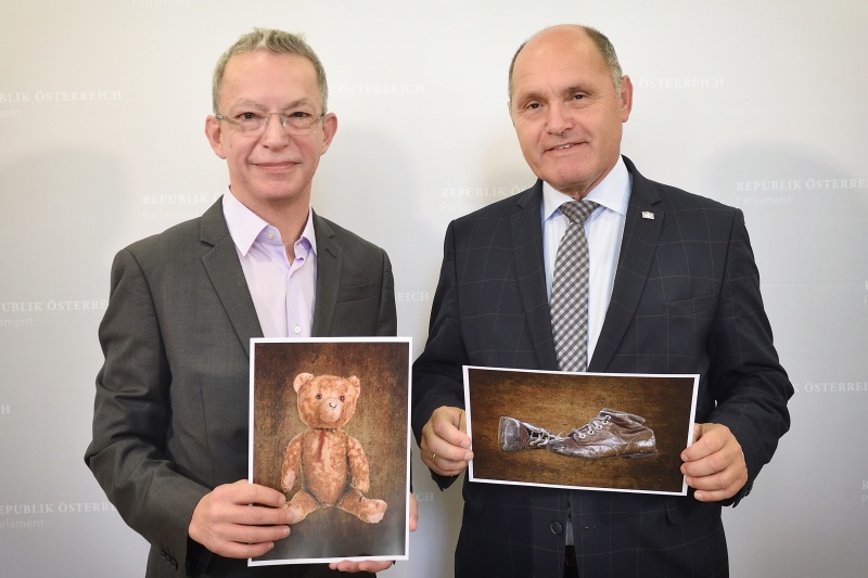 Von links: Daniel Landau, Nationalratspräsident Wolfgang Sobotka (V)