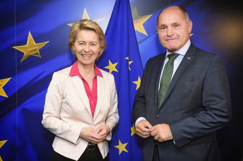 Von links: Die designierte Präsidentin der Europäischen Kommission Ursula von der Leyen, Nationalratspräsident Wolfgang Sobotka (V)