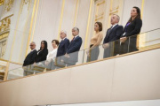 Bundespräsident Alexander van der Bellen (4. von links) in der Präsidentenloge