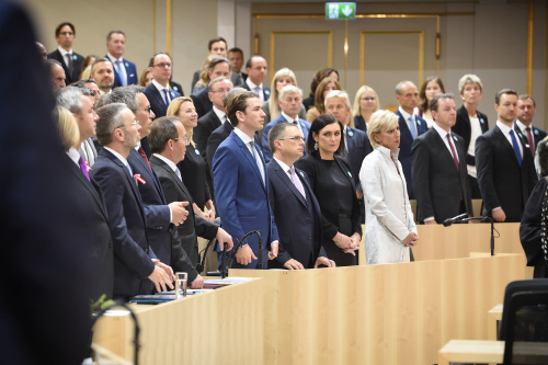 Nationalratsabgeordnete der ÖVP  bei der Angelobung