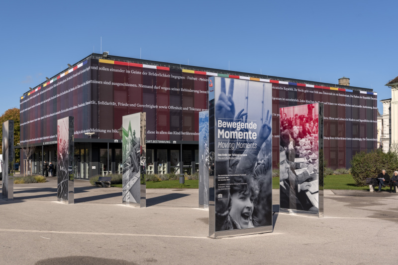 Bespannung der Pavillons am Heldenplatz