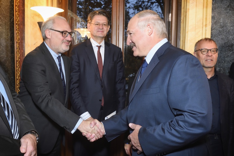 Von rechts: Präsident der Republik Belarus Aleksandr Lukashenko