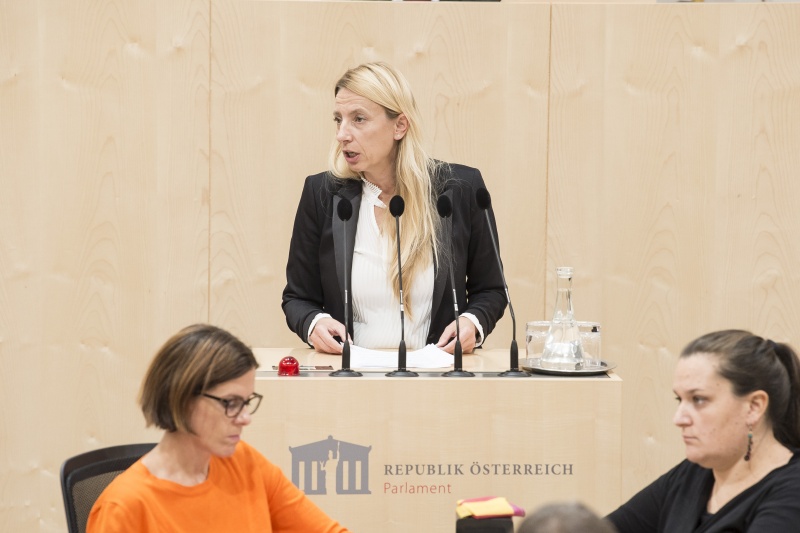 Am Rednerpult: Nationalratsabgeordnete Juliane Bogner-Strauß (V)