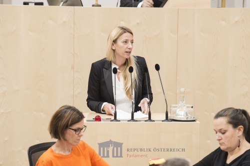 Am Rednerpult: Nationalratsabgeordnete Juliane Bogner-Strauß (V)