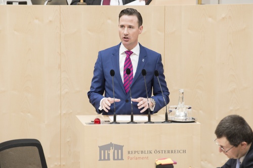 Am Rednerpult: Nationalratsabgeordneter Volker Reifenberger (F)