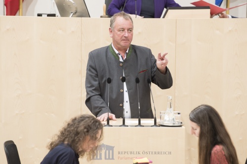 Am Rednerpult: Nationalratsabgeordneter Wolfgang Zanger (F)