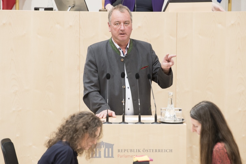 Am Rednerpult: Nationalratsabgeordneter Wolfgang Zanger (F)
