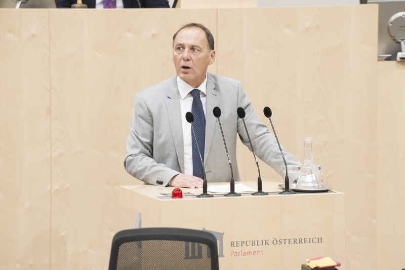 Am Rednerpult: Nationalratsabgeordneter Peter Wurm (F)