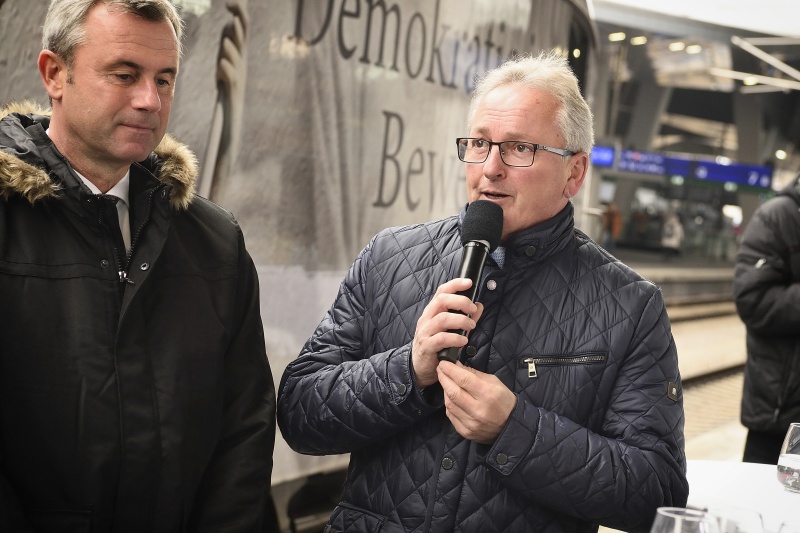 Von links: Dritter Nationalratspräsident Norbert Hofer (F), Bundesratspräsident Karl Bader (V)