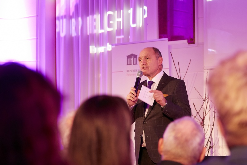 Begrüßungsansprache durch Nationalratspräsident Wolfgang Sobotka (V)